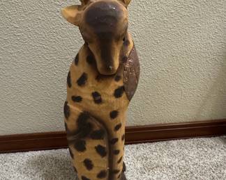 Steampunk Giraffe Figurine with Metallic Accents