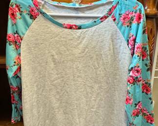 Women's Floral Raglan T-Shirt 3XL