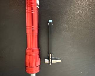 Red Aluminum LED Flashlight with Attachment