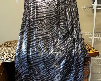 Spence New York Sequin Zebra Print Dress