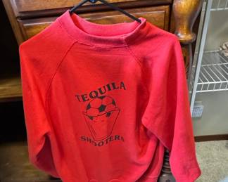Vintage Tequila Shooters Soccer Graphic Sweatshirt