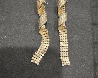 Rhinestone Waterfall Dangle Earrings