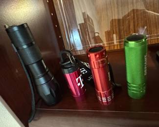 Assorted LED Flashlights: DEFIANT, T-Mobile, and generic tactical