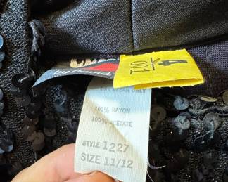 Black Sequin Jacket - Style 1227