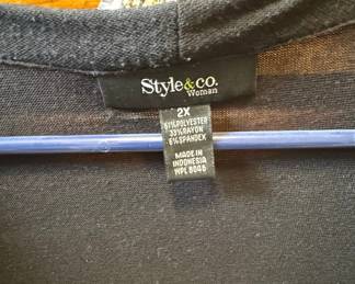 Style & Co. Woman Black Cardigan