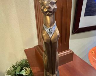 Art Deco Style Geometric Cat Sculpture - Universal Statuary Corp