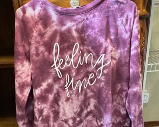 Sonoma "Feeling Fine" Tie-Dye Graphic Sweatshirt