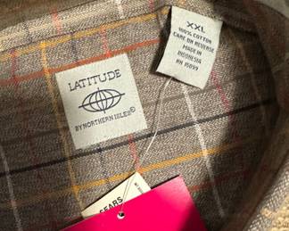 Latitude by Northern Isles Men's V-Neck Sweater Vest and Plaid Shirt Set