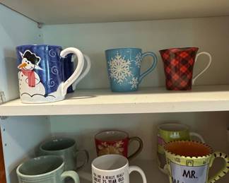 Assorted Ceramic Mugs (Holiday, Novelty, and Political)