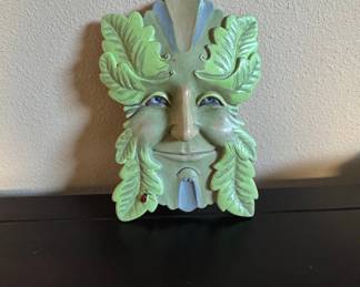 Green Man Wall Plaque with Ladybug Detail
