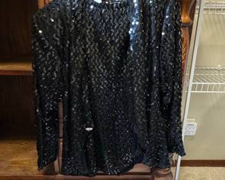 Black Sequin Jacket - Style 1227