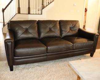 Abbyson Camilla Top Grain Leather Loveseat & Sofa
