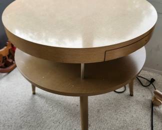 MCM Vintage Mersman Round Two Tier End Table