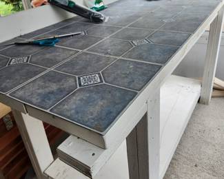 Large Garden Work Table with Bottom Shelf