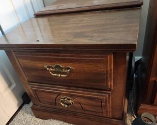 Two, 2 Drawer, Wood Night Stands