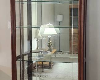 Curio cabinet with light