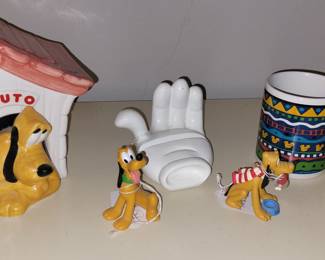 Pluto Cookie jar and other Pluto Items