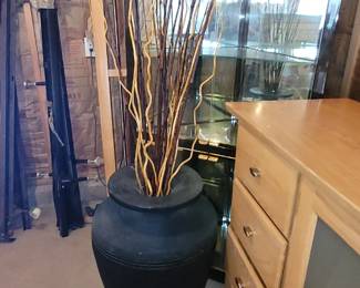 Large Decorative Vase with Arrangement
