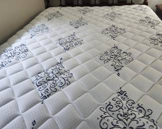 Queen Bed with Sealy Matress and Wood Headboard