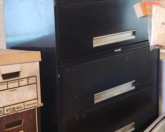 Large Black File Cabinbet