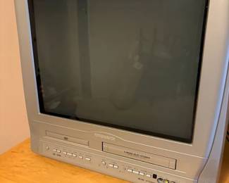 Vintage Television With Built In VCR DVD Player