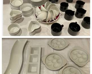 Mod Black And White Cups, Escargot Plates And More