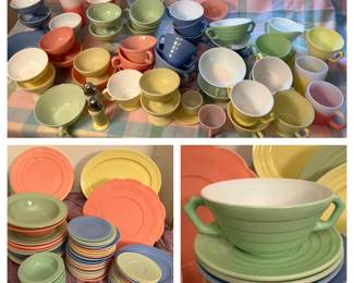 Gorgeous Collection of Hazel Atlas Moderntone Pastel Dishes