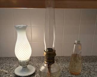 Sweet Vintage Plug In Latern And Oil Lamp