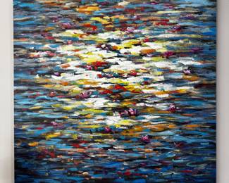 Abstract homage to Monet 39"h x 39'w 