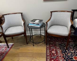 Pr. Regency-style armchairs