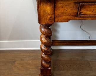 Rustic barley twist console table 31"h x 66"w x 20"d
