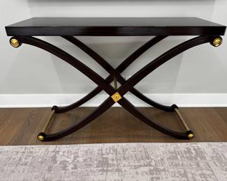 Graceful x-form console table - in the style of Theodore Alexander34"h x48"w x 16"d
