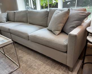 2 Room & Board Stevens sofas 66" each plus ottoman 37" square