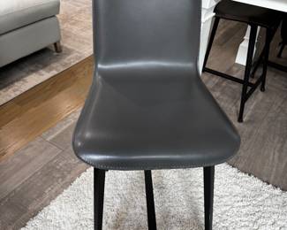 Room and Board Hirsch grey leather counter stools - 7 available
