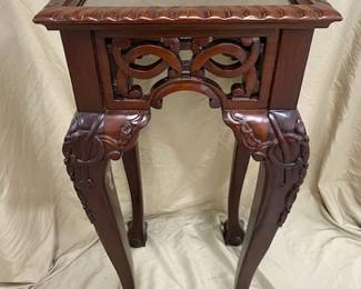 Ornate Plant Stand w/Glass