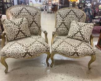 Pr. French Chairs w/Pillows