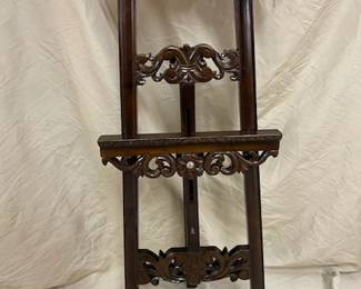 Carved Wood Art Display Easel