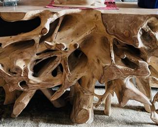 Petrified Cypress? Console Table EXTREMELY HEAVY