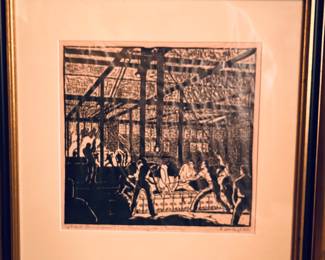 Woodblock pencil signed
