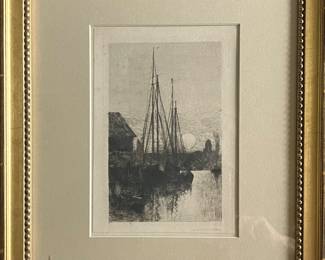 Etching pencil signed Chapman?