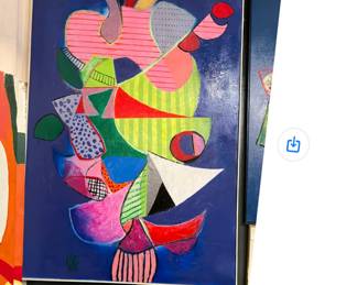 Large abstractsigned "B.K."