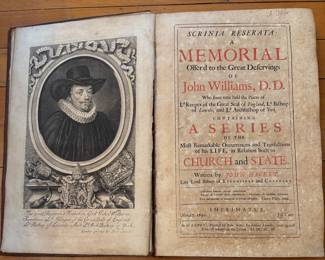 Scrinia Reserata: A Memorial of John Williams by John Hackett 1693