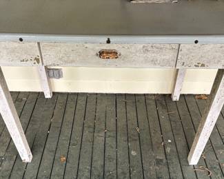 Vintage Enamel Top Table