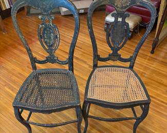 Hand Painted Antique Side Chairs