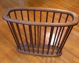 Arthur Umanoff Walnut Spindle Magazine Rack