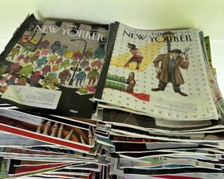Piles of New Yorker Back Issues