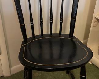 Black Painted  Windsor Side Chair