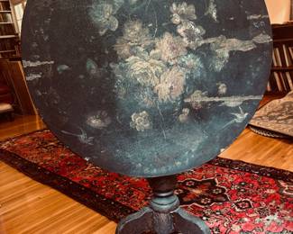 Hand Painted Antique Tilt-Top