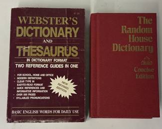Webster's Dictionary and Thesaurus, and The Random House Dictionary