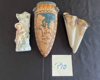 Lot Of 3 Vintage Wall Pockets